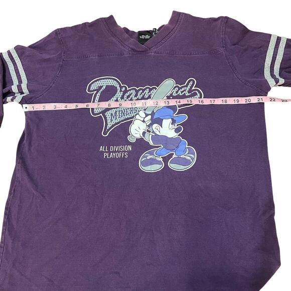 Vintage 90s Mickey Mouse Diamond Miners Cotton Jersey Size 14/16 - Picture 5 of 6